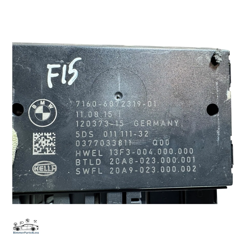 2016 BMW X5 F15 X6 F16 MK3 ELECTRIC TOWBAR ECU OEM 6872319 - Image 3 of 3