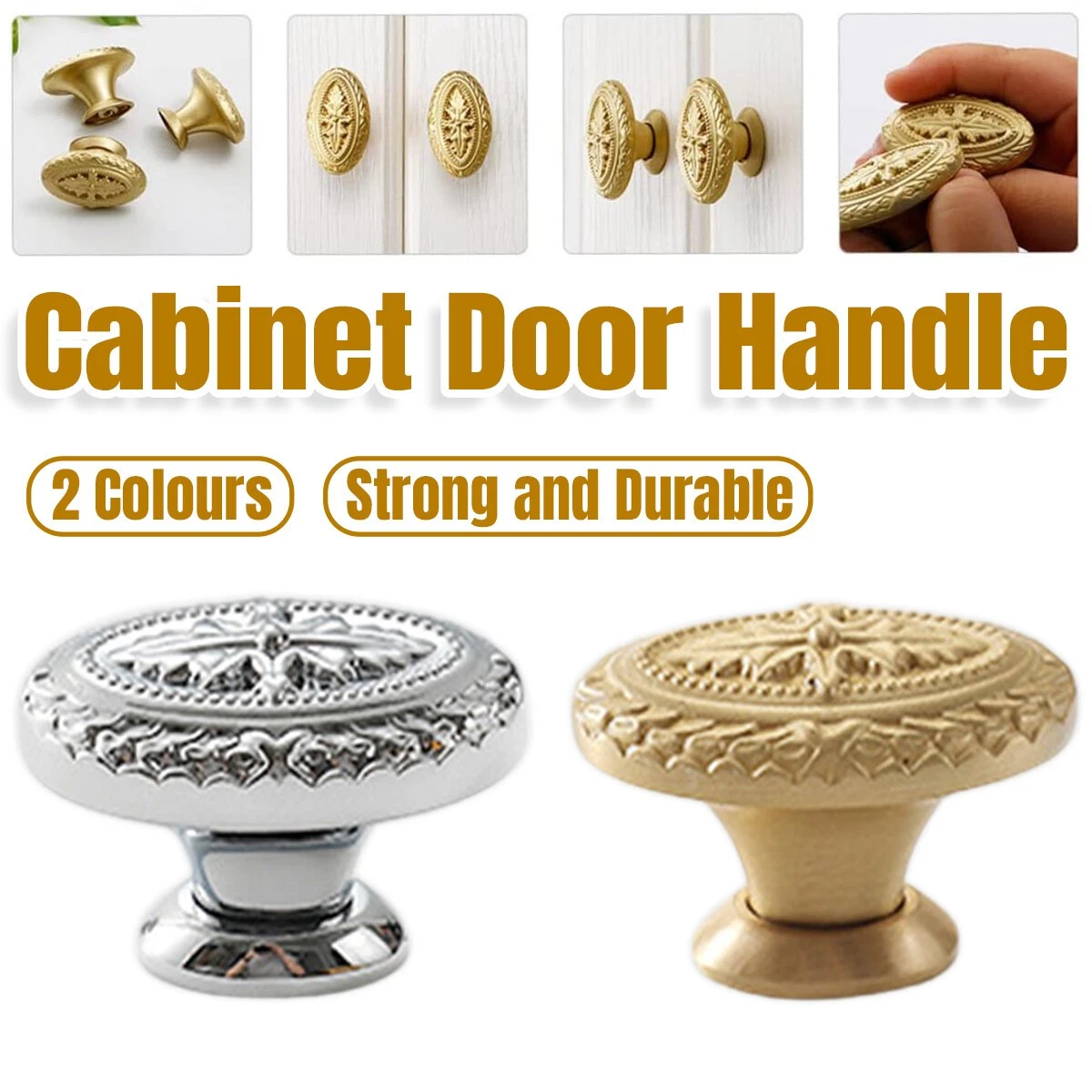 French Oval Cabinet Handles Retro Drawer Pull 2 Colours Hardware Furniture AU