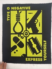 Type O Negative Express Yourself XL Back Patch: Sew On, Screen Print, 15 X 12