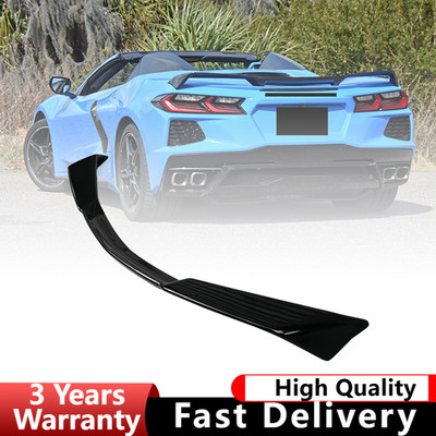 ABS Rear Trunk Spoiler High Wing For Chevy Corvette C8 Stingray Z51 Gloss Black