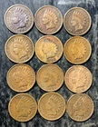 Old United States Coin Lot - INDIAN HEAD - 1887-1907 - 12 Coins - Lot #U17