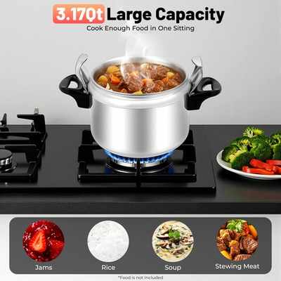 #ad #ad 3L 3.17 Quart Mini Pressure Cookers Aluminum Alloy Pressure Canners 35 kpa $29.58