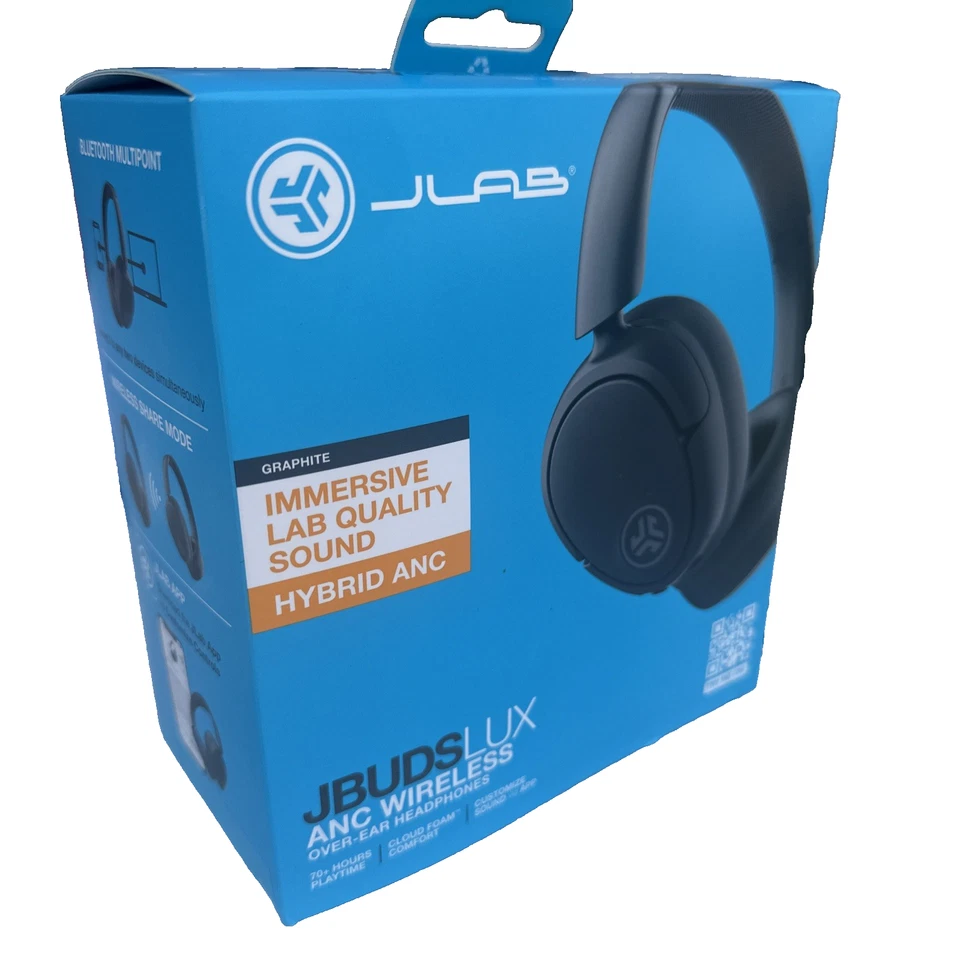 New JLab JBuds Lux Smart ANC App Bluetooth USB-C Wireless Headphones Over Ear - Image 4 of 4
