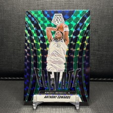 2024-25 Panini Mosaic - Elevate Anthony Edwards #3 Green Mosaic Prizm 