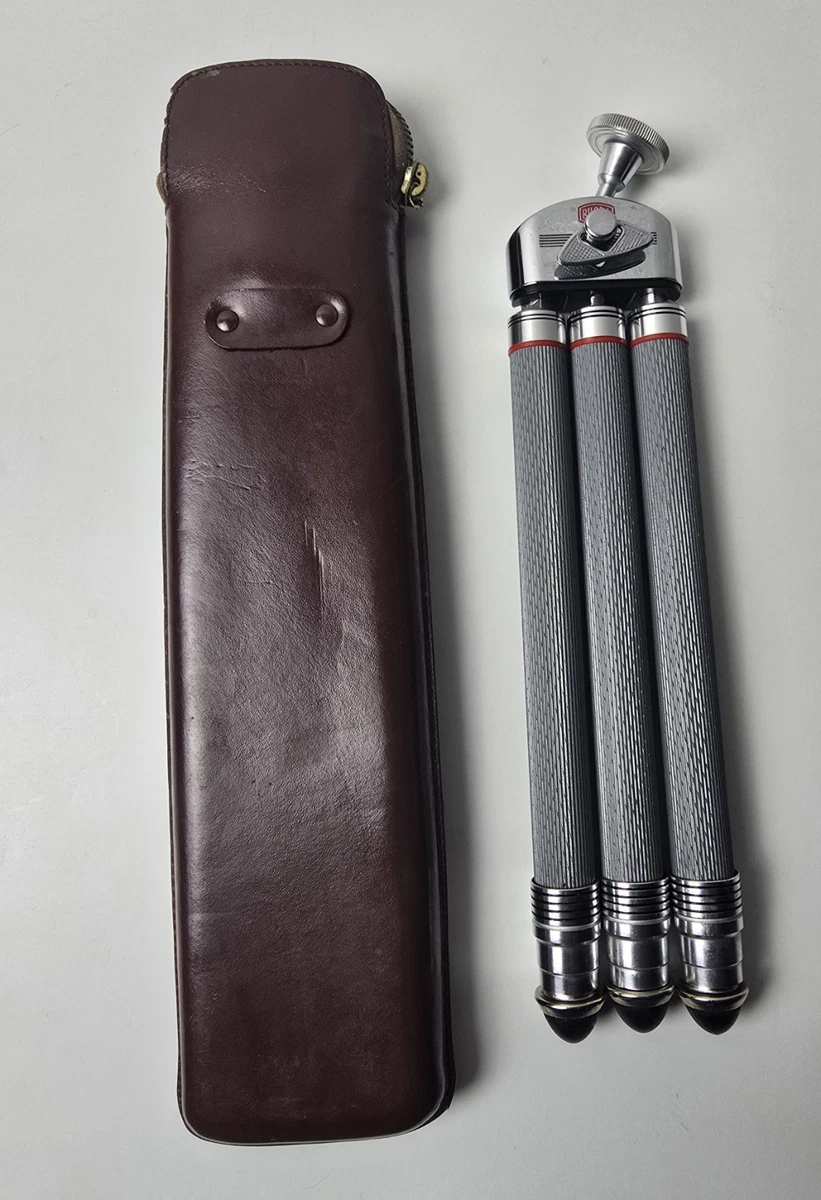 Vintage Bilora Biloret Excelsior 1017 Dreibein-Kamerastativ mit Lederetui