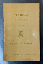 1964 Sunbeam Alpine Series Iv Owners Handbook Manual Original Rootes 6601053 1964 Sunbeam Alpine Series Iv Owners Handbook Manual Original Rootes 6601053
