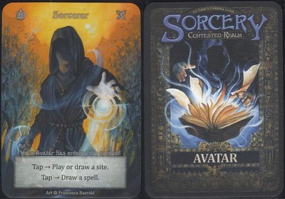 Alpha Foil Sorcerer Avatar Back Topper Sorcery Contested Realm TCG