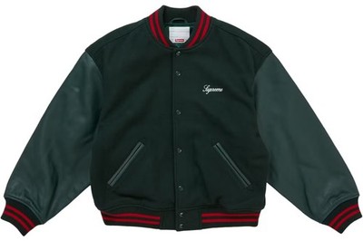 SS26 Supreme Cross Varsity Jacket Dark Green xxl | eBay