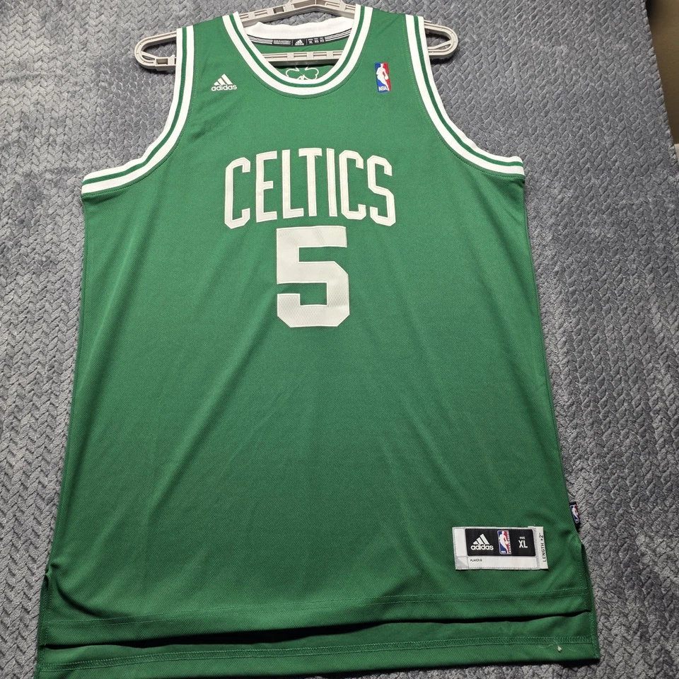 Camiseta de Colección Adidas Boston Celtics Kevin Garnett #5 Para Hombre XL Verde NBA +2 Longitud Foto 2 de 4