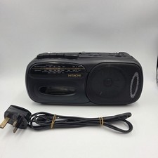 HITACHI TRK70E Radio Cassette Player Recorder With Cable Tested Working