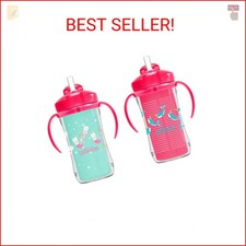 Dr. Brown's Milestones Insulated Sippy Cup with Straw and Handles, Spill-Proof T