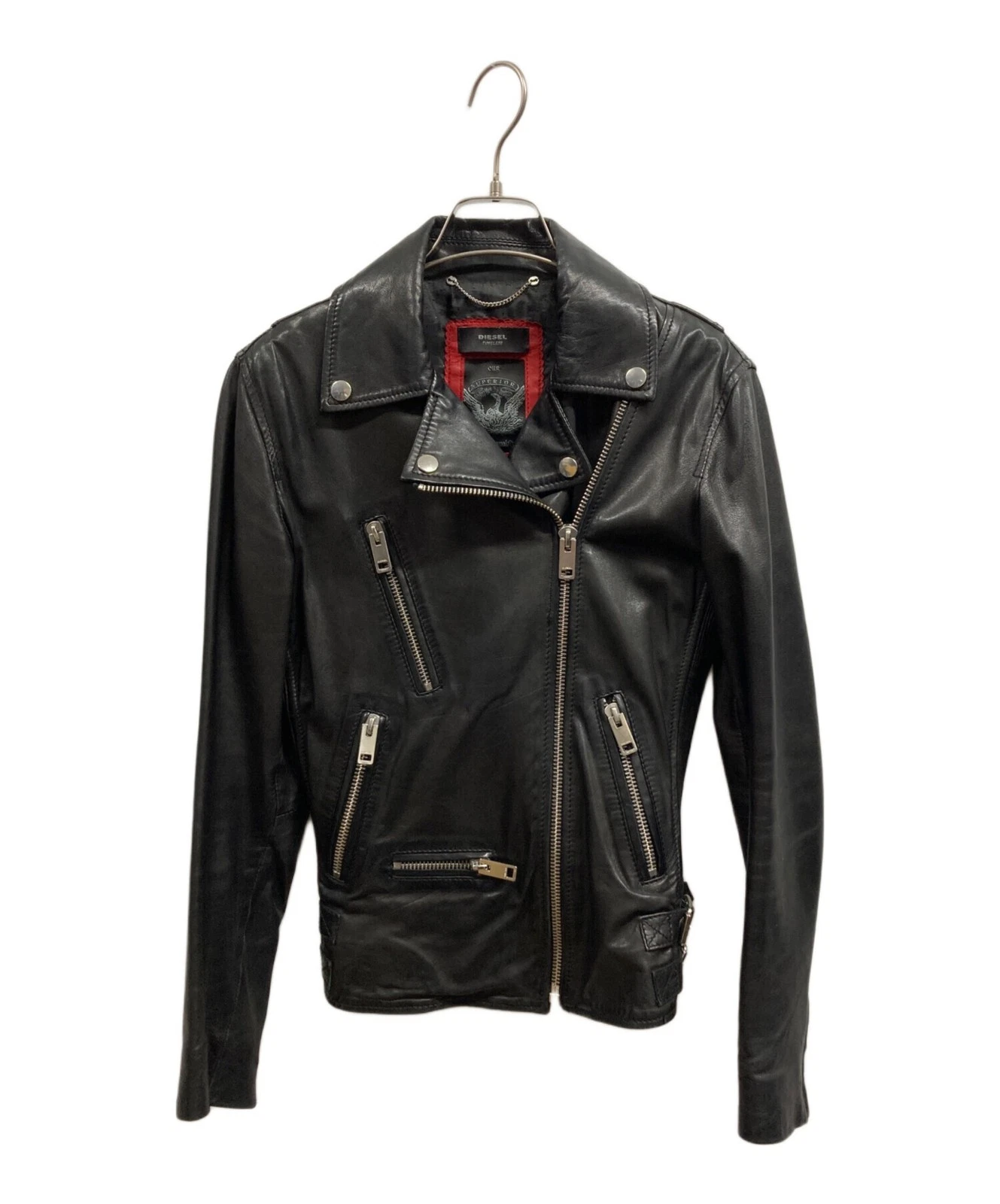 Diesel Lamb Leather Riders Jacket Men's Size XS Black image 1
