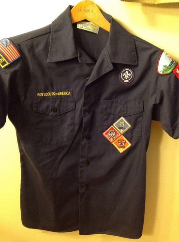 Youth large Boy Scout shirt blue - Picture 5 of 12