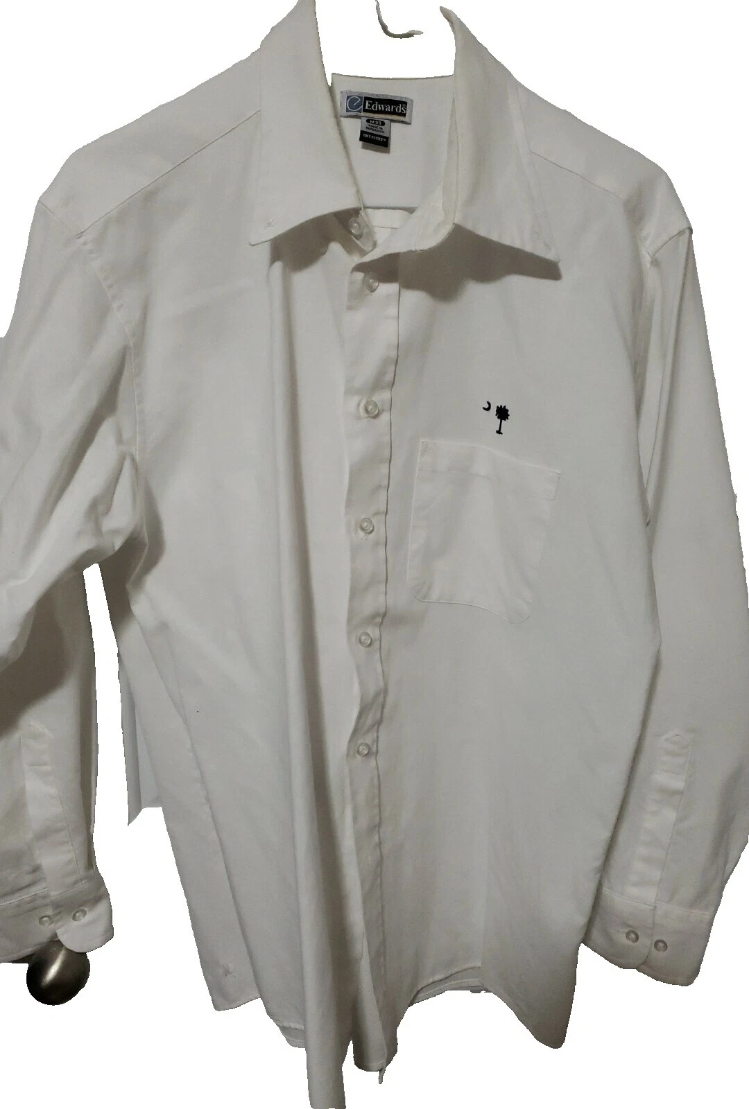 Camisas Sociais Edwards Branco Tamanho Normal para Homens