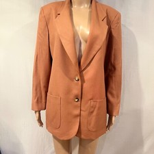 VTG Pendleton Knockabouts Sienna Brown 100 Wool Jacket Sz 12 Satin Lined