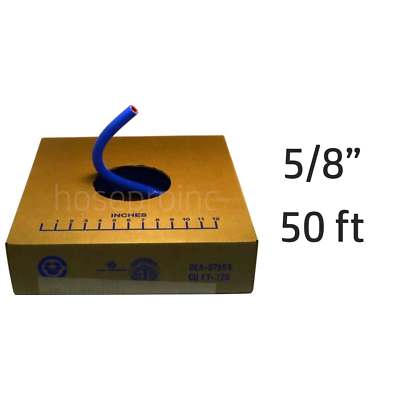 50 ft 5/8'' ID FlexFab Silicone Heater Hose 5526 Blue 16mm 350F Radiator Coolant