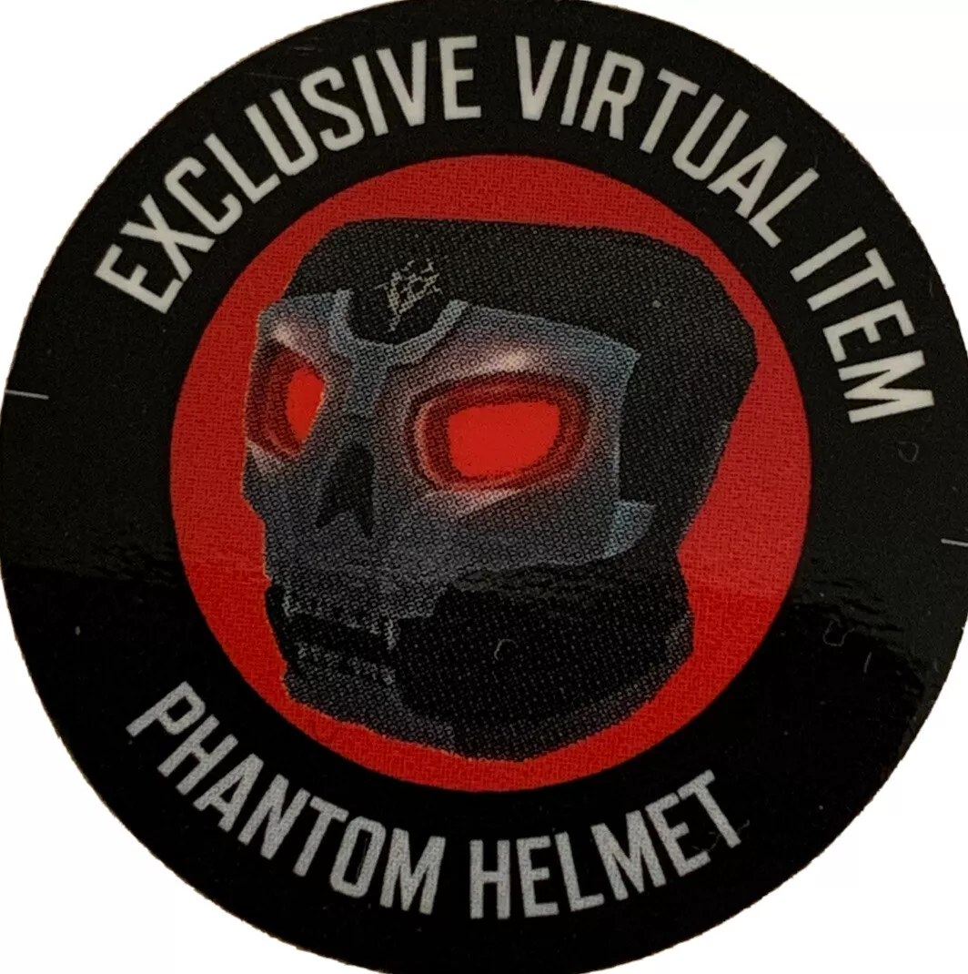 Roblox Series 12 Phantom Helmet Toy Code Glowing Red Eyes Sent By