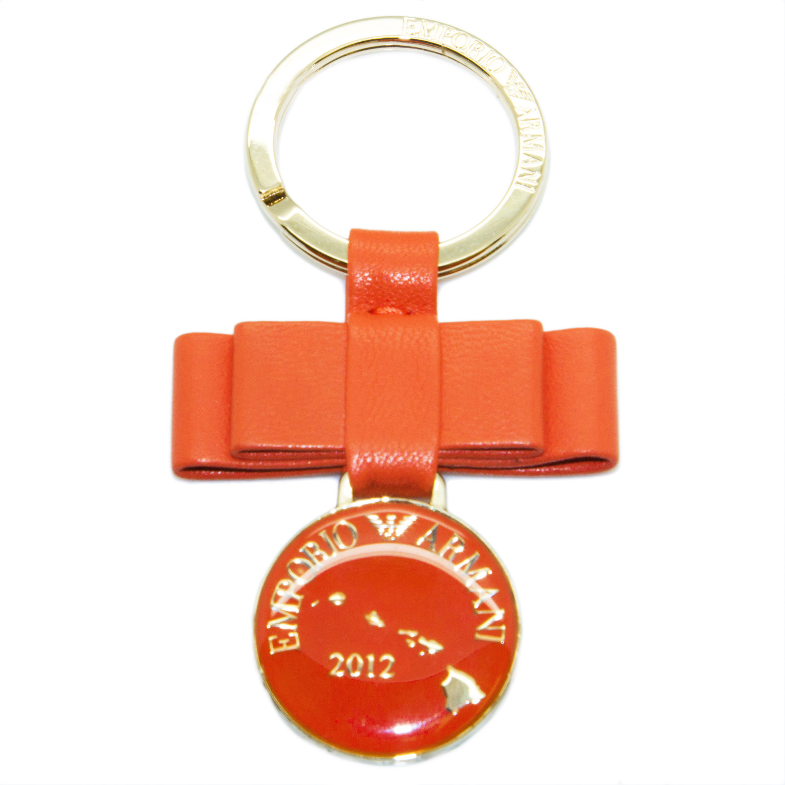 Emporio Armani "2012" Bow & Charm Keychain One Size Orange eBay