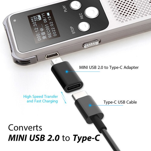 USB C Type-C Female to Mini USB Male Charge Data Sync Adapter Converter OTG hot - Zdjęcie 5 z 15