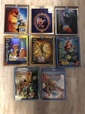 Disney Blu-ray DVD RARE - Lenticular Covers 8 Movies Lion King