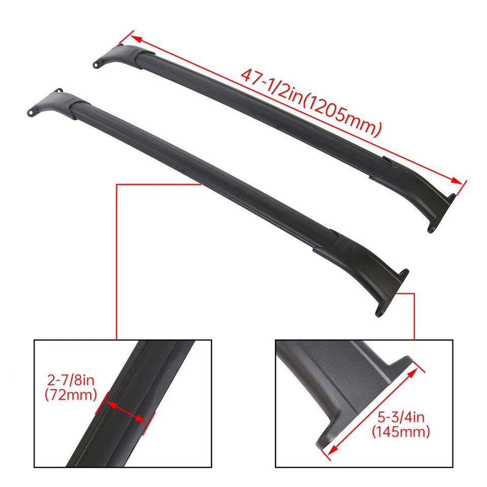 Barra transversal de techo para Chevy Tahoe Suburban GMC Yukon XL Escalade 2015-2020 Foto 2 de 4