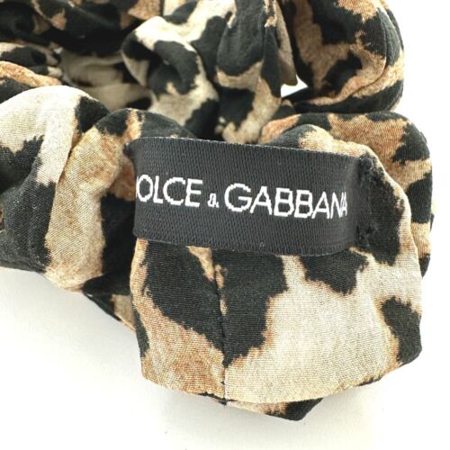 DOLCE&GABBANA Leopard Hair rubber Scrunchie Nylon Brown Unused - Bild 6 von 6