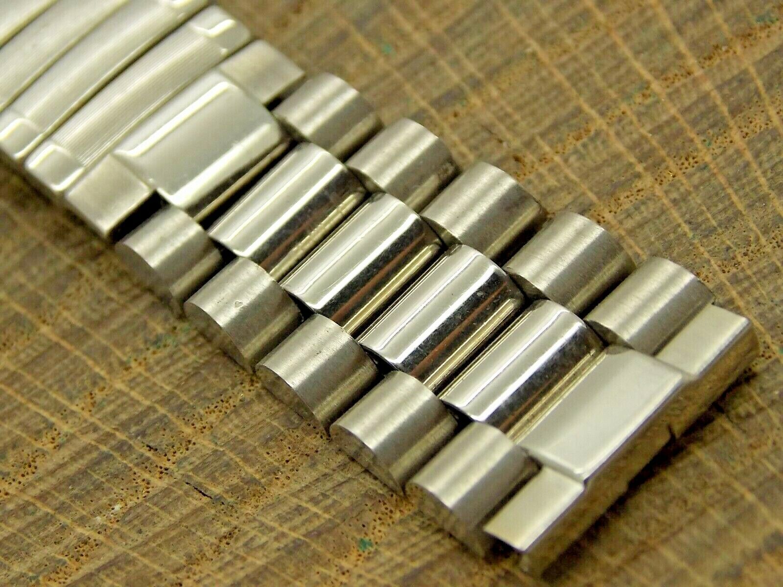 BALDWIN Vintage Acier Inoxydable Expansion 17.5mm Montre Bande Neuf NOS Bracelet