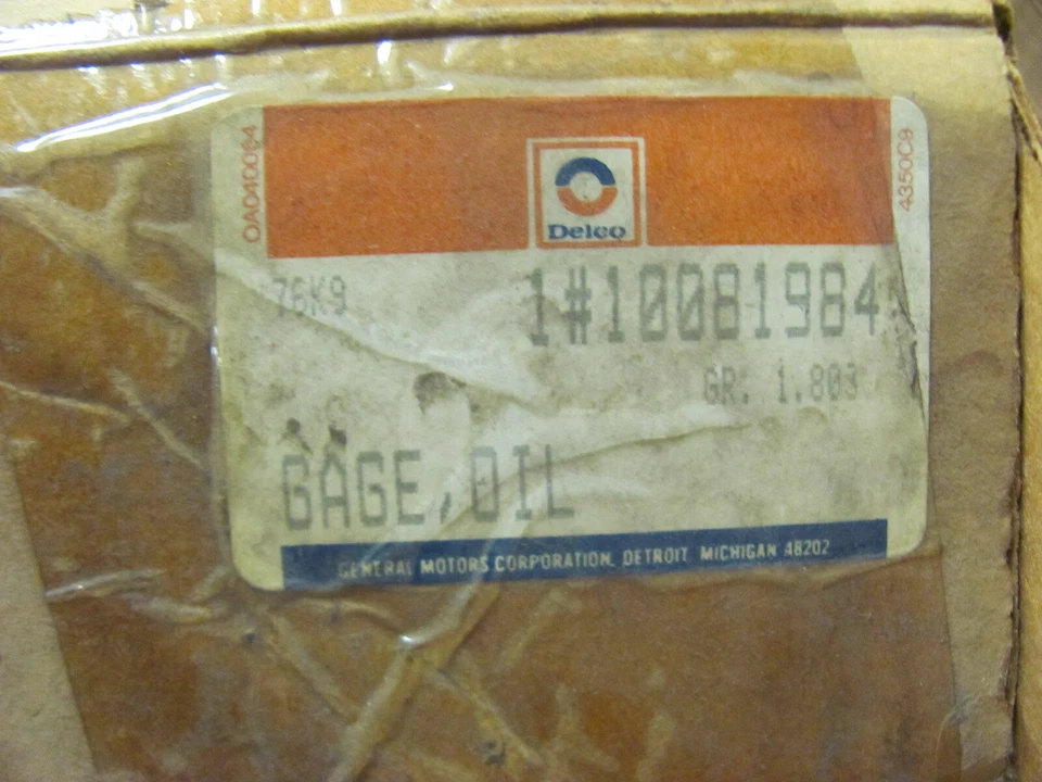 Nuevo de Lote Antiguo Manómetro de Presión de Aceite OEM 1987 87 Pontiac 6000 DELCO 10081984 Foto 3 de 4