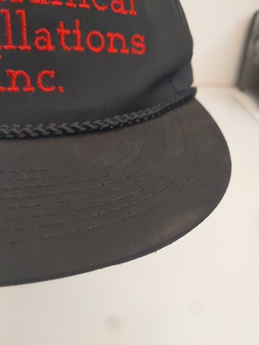 Mechanical Installations Inc. Embroidered Rope Snapback Black Hat - Picture 3 of 12