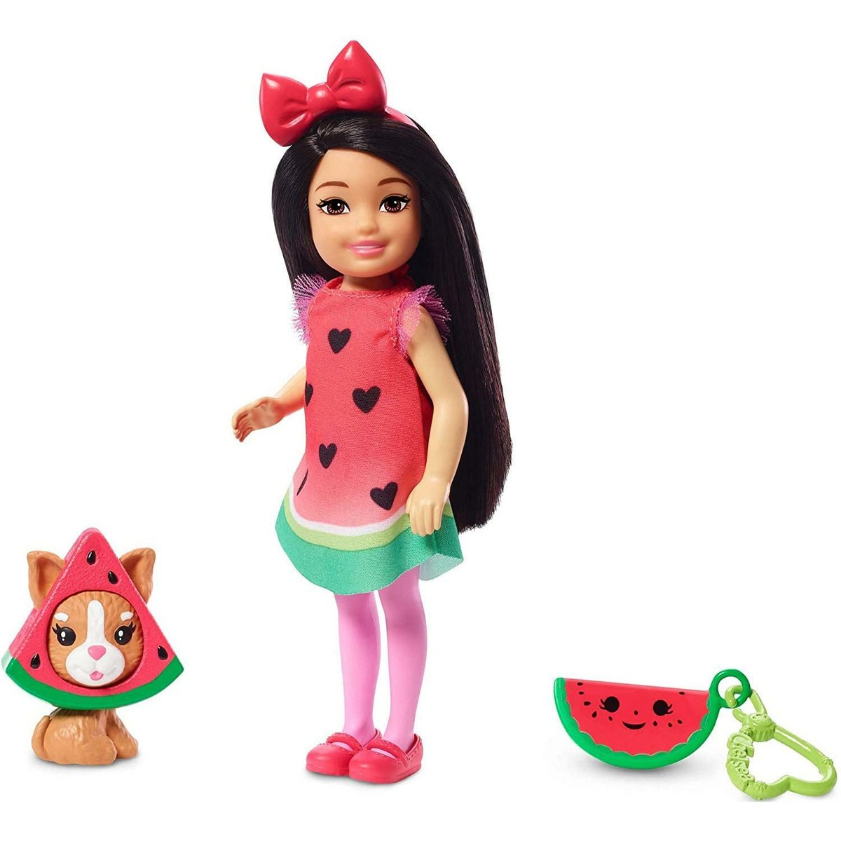 Barbie Club Chelsea 5.5"-inch Dress-Up Girl Doll in Watermelon Costume |  eBay