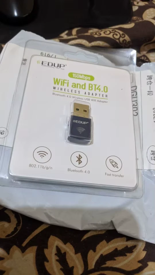 EDUP Mini WiFi Adapter 150Mbps WiFi Wireless Network Card Bluetooth4.0 USB2.0 - Immagine 2 di 4