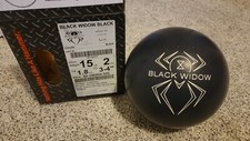 Hammer Black Widow Black Overseas 1st Quality Bowling Ball  15 Pounds 3-4" Pin