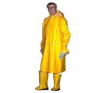 48  Yellow Rain Coat with Detachable Hood