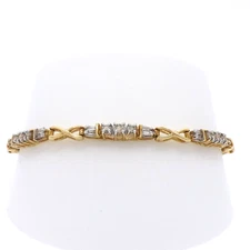 14k Gold Diamond Infinity Figure 8 Link Tennis Bracelet Setting Semi Mount Zales