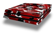 Skin for PS4 Pro Console WraptorCamo Digital Camo Red
