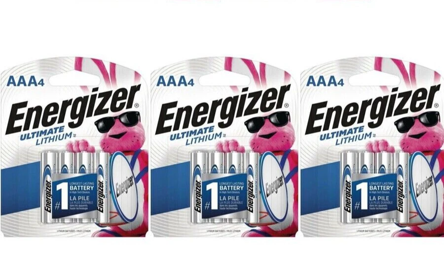 12 Energizer Ultimate Lithium AAA Batteries 12 Pack Brand New