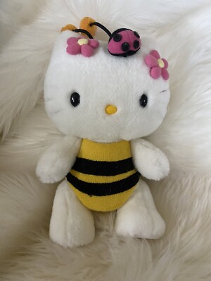 1998 Sanrio Smiles Hello Kitty Bumble Bee Plush Jointed Movable 12