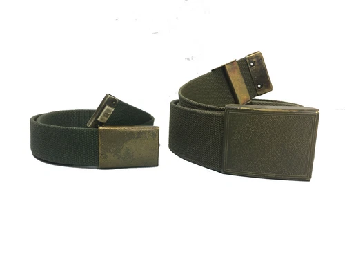 German Army Trouser Belt Slim BW Belt or Field Coupler Wide Olive All Sizes