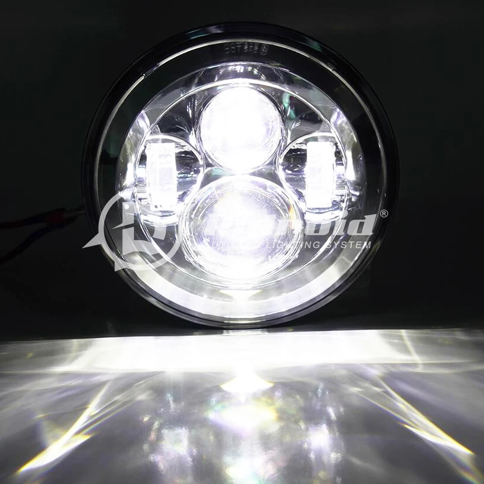 Faros LED cromados redondos de 7 pulgadas haz sellado alto/bajo para Mazda Miata NA Mizer 808 Foto 4 de 4