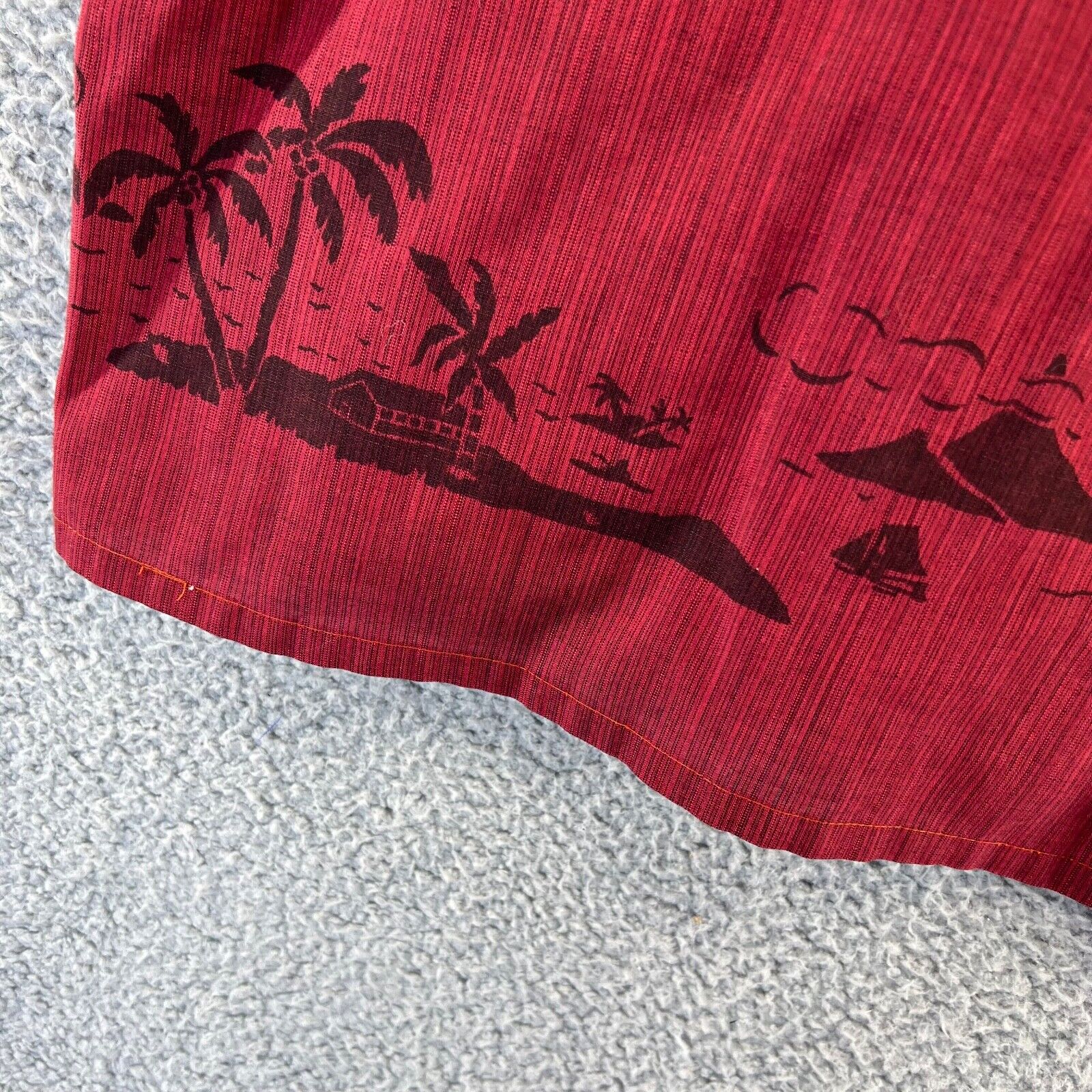 Vintage Mastiff Shirt Men's Large Red Hawaiian Tr… - image 12