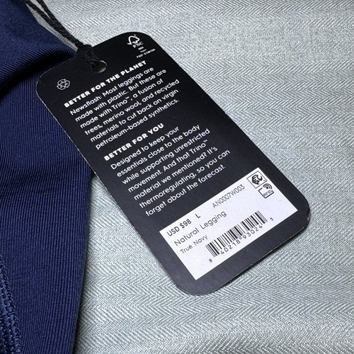 Allbirds Women's Natural Legging True Navy 26.5” Inseam Athletic GYMWEAR Size L - Picture 5 of 8