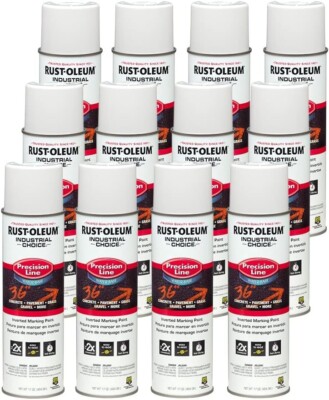 Industrial Choice M1800 Water-Based Precision Line Marking Paint -12/pk - White