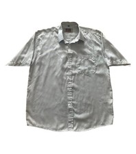 Gemma Gucci Logo Men's Green Cotton Poly Button Down Dress Shirt Size L