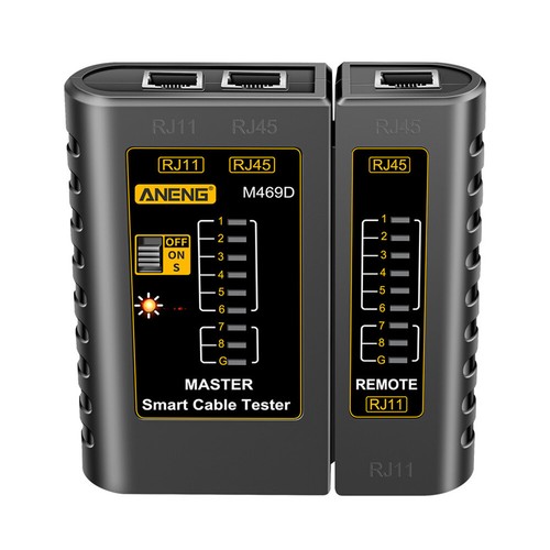 M469D RJ45 RJ11 Network Cable Tester LAN Wire Telephone Line Detector - Afbeelding 11 van 18