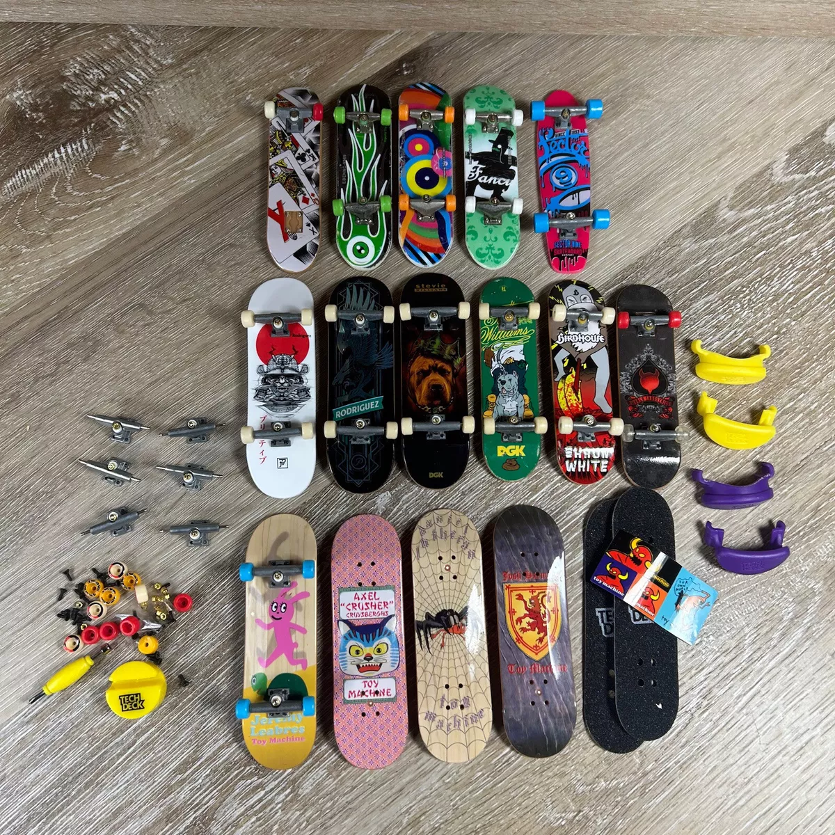 Mixed Lot Deck Mini Skateboard FingerBoards Accessories White | eBay