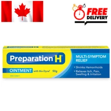 Canadian PREPARATION H Ointment Bio Dyne Multi Symptom Relief 50g LONG Expiry
