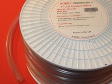 22mm ID PVC Plastic Tube Hose Food Contact Safe Flexible Clear Pipe All Lengths