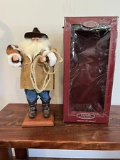 Vintage Y2K Visions Santa Cowboy Home Holidays Christmas Figure Doll Box