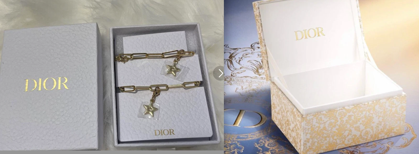 Boîte à bijoux DIOR & Sangle charme étoile nouveauté