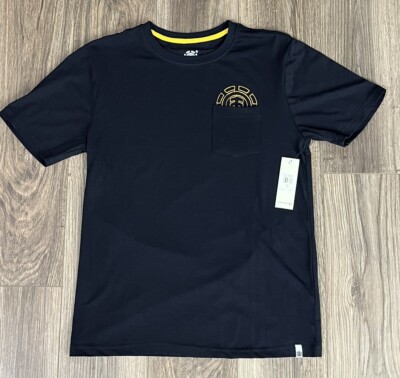 ELEMENT Solid Black T-Shirt Relaxed Fit Medium Pocket Logo